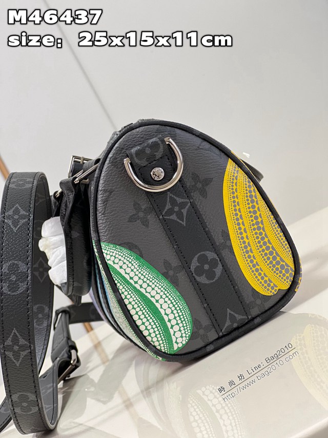 LV專櫃2023新款男士手提肩背包 M46437 路易威登LV x YK Keepall25手袋 dn1244